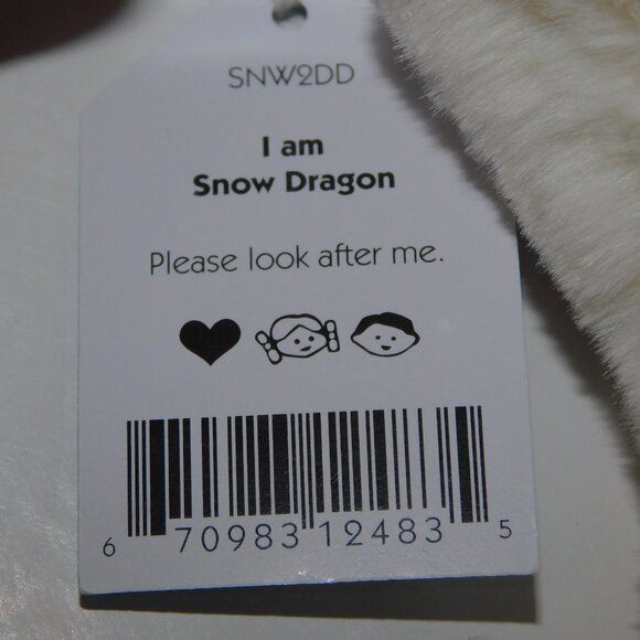 Jellycat Large Snow Dragon SNWD22 New with Tag Original Run 2020 NWT - Picture 5 of 11